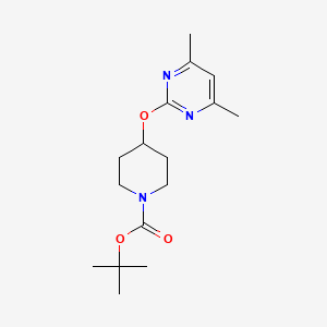 molecular formula C16H25N3O3 B7897117 4-(4,6-Dimethyl-pyrimidin-2-yloxy)-piperidine-1-carboxylic acid tert-butyl ester 