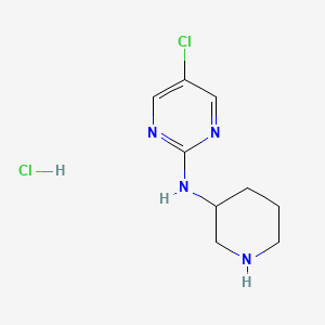 molecular formula C9H14Cl2N4 B7897121 (5-Chloro-pyrimidin-2-yl)-piperidin-3-yl-amine hydrochloride 