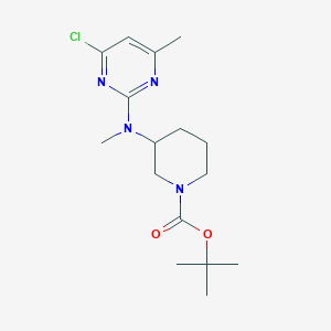 molecular formula C16H25ClN4O2 B7897132 3-[(4-Chloro-6-methyl-pyrimidin-2-yl)-methyl-amino]-piperidine-1-carboxylic acid tert-butyl ester 