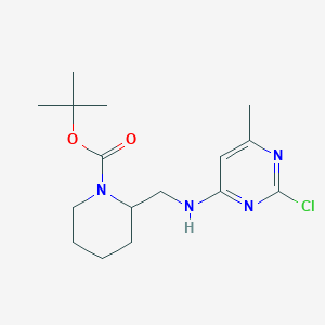 molecular formula C16H25ClN4O2 B7897147 2-[(2-Chloro-6-methyl-pyrimidin-4-ylamino)-methyl]-piperidine-1-carboxylic acid tert-butyl ester 