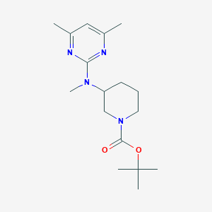 molecular formula C17H28N4O2 B7897162 3-[(4,6-Dimethyl-pyrimidin-2-yl)-methyl-amino]-piperidine-1-carboxylic acid tert-butyl ester 