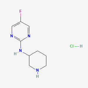 molecular formula C9H14ClFN4 B7897170 (5-Fluoro-pyrimidin-2-yl)-piperidin-3-yl-amine hydrochloride 