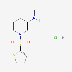 molecular formula C10H17ClN2O2S2 B7897171 Methyl-[1-(thiophene-2-sulfonyl)-piperidin-3-yl]-amine hydrochloride 