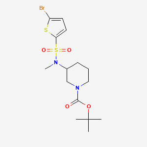 molecular formula C15H23BrN2O4S2 B7897177 tert-butyl 3-(5-bromo-N-methylthiophene-2-sulfonamido)piperidine-1-carboxylate 