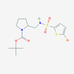 molecular formula C14H21BrN2O4S2 B7897181 2-[(5-Bromo-thiophene-2-sulfonylamino)-methyl]-pyrrolidine-1-carboxylic acid tert-butyl ester 