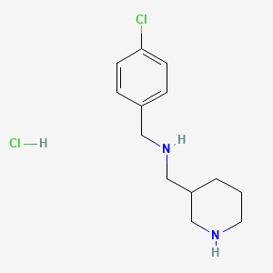 molecular formula C13H20Cl2N2 B7897211 (4-Chloro-benzyl)-piperidin-3-ylmethyl-amine hydrochloride 