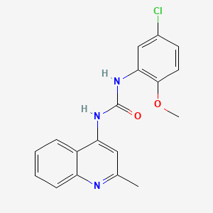 molecular formula C18H16ClN3O2 B7897224 1-(5-Chloro-2-methoxyphenyl)-3-(2-methylquinolin-4-yl)urea CAS No. 1184297-34-4