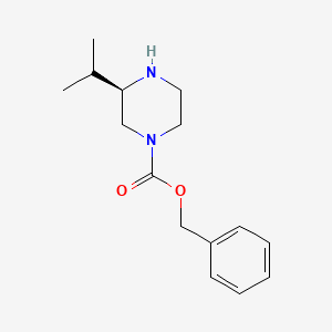 molecular formula C15H22N2O2 B7897232 (R)-1-Cbz-3-isopropyl-piperazine 
