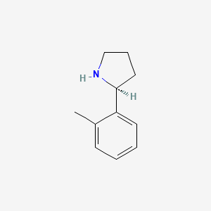 molecular formula C11H15N B7897351 (2S)-2-(2-methylphenyl)pyrrolidine 