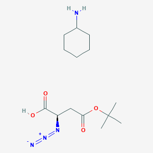 molecular formula C14H26N4O4 B7897357 (2R)-2-azido-4-[(2-methylpropan-2-yl)oxy]-4-oxobutanoic acid;cyclohexanamine 