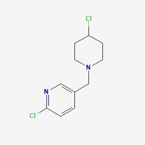 molecular formula C11H14Cl2N2 B7897395 2-Chloro-5-((4-chloropiperidin-1-yl)methyl)pyridine 