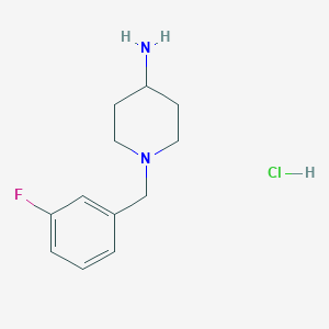 molecular formula C12H18ClFN2 B7897409 1-(3-Fluoro-benzyl)-piperidin-4-ylamine hydrochloride 