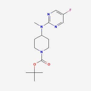 molecular formula C15H23FN4O2 B7897427 4-[(5-Fluoro-pyrimidin-2-yl)-methyl-amino]-piperidine-1-carboxylic acid tert-butyl ester 