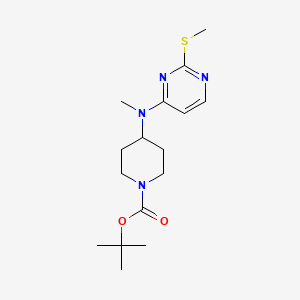 molecular formula C16H26N4O2S B7897434 4-[Methyl-(2-methylsulfanyl-pyrimidin-4-yl)-amino]-piperidine-1-carboxylic acid tert-butyl ester 