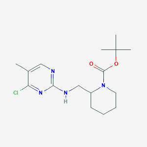 molecular formula C16H25ClN4O2 B7897439 tert-Butyl 2-(((4-chloro-5-methylpyrimidin-2-yl)amino)methyl)piperidine-1-carboxylate 