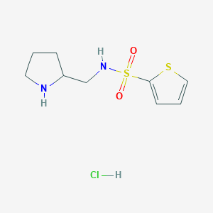 molecular formula C9H15ClN2O2S2 B7897461 N-(Pyrrolidin-2-ylmethyl)thiophene-2-sulfonamide hydrochloride 