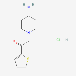 molecular formula C11H17ClN2OS B7897493 2-(4-Aminopiperidin-1-yl)-1-(thiophen-2-yl)ethanone hydrochloride 