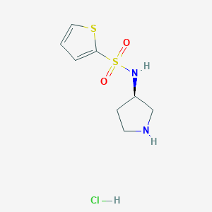 molecular formula C8H13ClN2O2S2 B7897500 (R)-N-(Pyrrolidin-3-yl)thiophene-2-sulfonamide hydrochloride 