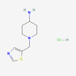 molecular formula C9H16ClN3S B7897511 1-Thiazol-5-ylmethyl-piperidin-4-ylamine hydrochloride 