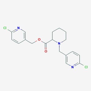 molecular formula C18H19Cl2N3O2 B7897532 1-(6-Chloro-pyridin-3-ylmethyl)-piperidine-2-carboxylic acid 6-chloro-pyridine-3-ylmethyl ester 