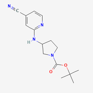 molecular formula C15H20N4O2 B7897533 3-(4-Cyano-pyridin-2-ylamino)-pyrrolidine-1-carboxylic acid tert-butyl ester 