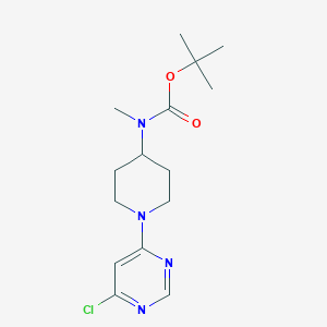 molecular formula C15H23ClN4O2 B7897543 [1-(6-Chloro-pyrimidin-4-yl)-piperidin-4-yl]-methyl-carbamic acid tert-butyl ester 