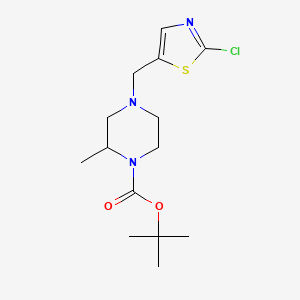 molecular formula C14H22ClN3O2S B7897557 4-(2-Chloro-thiazol-5-ylmethyl)-2-methyl-piperazine-1-carboxylic acid tert-butyl ester 