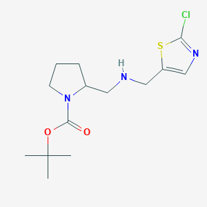 molecular formula C14H22ClN3O2S B7897565 2-{[(2-Chloro-thiazol-5-ylmethyl)-amino]-methyl}-pyrrolidine-1-carboxylic acid tert-butyl ester 
