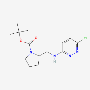 molecular formula C14H21ClN4O2 B7897567 2-[(6-Chloro-pyridazin-3-ylamino)-methyl]-pyrrolidine-1-carboxylic acid tert-butyl ester 