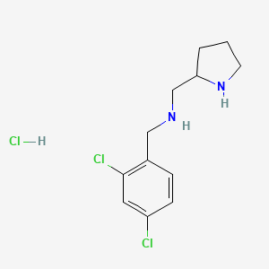 molecular formula C12H17Cl3N2 B7897614 (2,4-Dichloro-benzyl)-pyrrolidin-2-ylmethyl-amine hydrochloride 