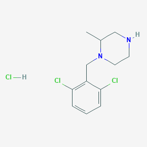 molecular formula C12H17Cl3N2 B7897625 1-(2,6-Dichloro-benzyl)-2-methyl-piperazine hydrochloride 