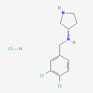 molecular formula C11H15Cl3N2 B7897642 (3,4-Dichloro-benzyl)-(S)-pyrrolidin-3-yl-amine hydrochloride 