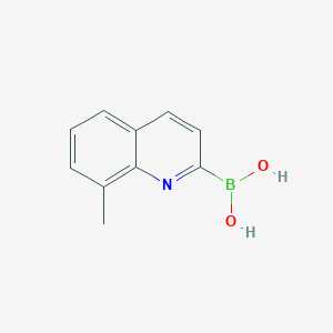 molecular formula C10H10BNO2 B7897676 (8-Methylquinolin-2-yl)boronic acid 