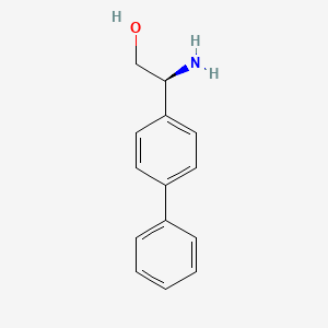 molecular formula C14H15NO B7897703 (S)-2-([1,1'-Biphenyl]-4-yl)-2-aminoethan-1-ol 
