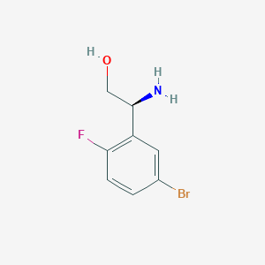 molecular formula C8H9BrFNO B7897707 (2S)-2-Amino-2-(5-bromo-2-fluorophenyl)ethan-1-OL 
