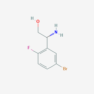 molecular formula C8H9BrFNO B7897715 (2R)-2-Amino-2-(5-bromo-2-fluorophenyl)ethan-1-OL 