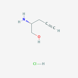 molecular formula C5H10ClNO B7897726 (R)-2-Aminopent-4-YN-1-OL hydrochloride 