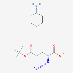 molecular formula C15H28N4O4 B7897731 (2S)-2-azido-5-[(2-methylpropan-2-yl)oxy]-5-oxopentanoic acid;cyclohexanamine 