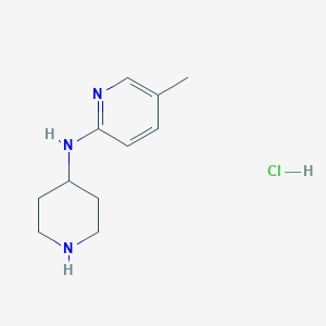 molecular formula C11H18ClN3 B7897760 5-methyl-N-(piperidin-4-yl)pyridin-2-amine hydrochloride CAS No. 1185320-00-6