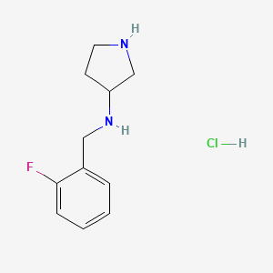 molecular formula C11H16ClFN2 B7897802 (2-Fluoro-benzyl)-pyrrolidin-3-yl-amine hydrochloride 