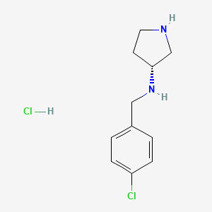 molecular formula C11H16Cl2N2 B7897806 (4-Chloro-benzyl)-(R)-pyrrolidin-3-yl-amine hydrochloride 