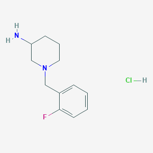 molecular formula C12H18ClFN2 B7897811 1-(2-Fluoro-benzyl)-piperidin-3-ylamine hydrochloride 