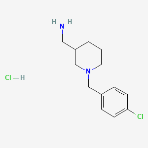 molecular formula C13H20Cl2N2 B7897812 (1-(4-Chlorobenzyl)piperidin-3-yl)methanamine hydrochloride 