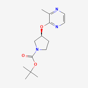 molecular formula C14H21N3O3 B7897820 (S)-tert-Butyl 3-((3-methylpyrazin-2-yl)oxy)pyrrolidine-1-carboxylate 