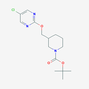 molecular formula C15H22ClN3O3 B7897830 3-(5-Chloro-pyrimidin-2-yloxymethyl)-piperidine-1-carboxylic acid tert-butyl ester 