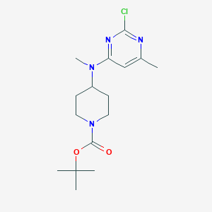molecular formula C16H25ClN4O2 B7897845 4-[(2-Chloro-6-methyl-pyrimidin-4-yl)-methyl-amino]-piperidine-1-carboxylic acid tert-butyl ester 