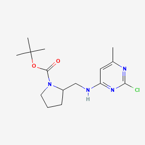 molecular formula C15H23ClN4O2 B7897866 2-[(2-Chloro-6-methyl-pyrimidin-4-ylamino)-methyl]-pyrrolidine-1-carboxylic acid tert-butyl ester 