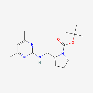 molecular formula C16H26N4O2 B7897868 2-[(4,6-Dimethyl-pyrimidin-2-ylamino)-methyl]-pyrrolidine-1-carboxylic acid tert-butyl ester 