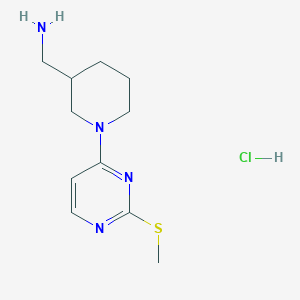 (1-(2-(Methylthio)pyrimidin-4-yl)piperidin-3-yl)methanamine hydrochloride