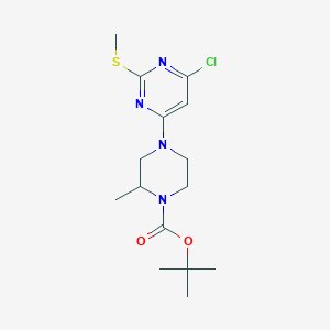 4-(6-Chloro-2-methylsulfanyl-pyrimidin-4-yl)-2-methyl-piperazine-1-carboxylic acid tert-butyl ester